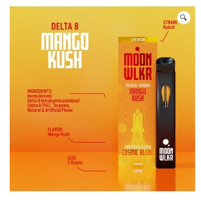 Delta 8 THC Disposable Vape | 2g | Mango Kush