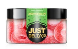 Are you looking for calm and relaxed feeling? Try these delicious Delta 10 THC comes in 250mg jar of Watermelon Rings.