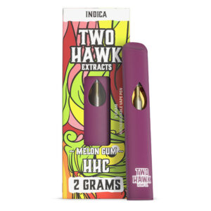 HHC Vape Pen – Melon Gum – Indica 2g – Two Hawk Hemp Co.