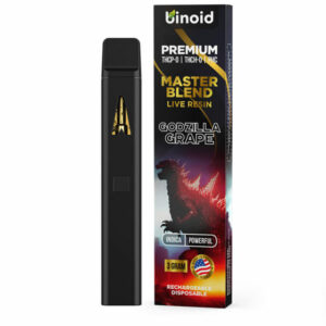 THC Device – THC-PTHC-HPCH Disposable Vape Device – Master Blend Godzilla Grape (indica) – 3g – By Binoid