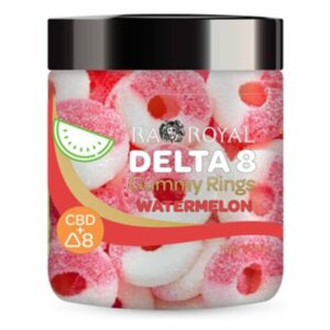 CBD + Delta 8 THC Gummies – Watermelon Rings – RA Royal CBD