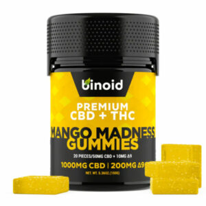 CBD + Delta 9 THC Gummies – Mango Madness – Binoid