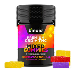CBD + Delta 9 THC Gummies – Mixed Fruit Flavors – Binoid