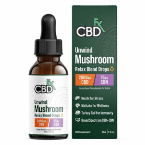 CBN + CBD Oil Tincture – Unwind Mushroom Blend – CBDfx