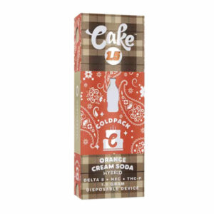 Cake Disposable – D8 + HXC + THC-P Coldpack Delta 8 Vape Disposable – Orange Cream Soda – 1.5g – By Cake