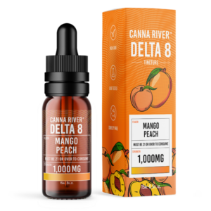 Delta 8 THC Oil Tincture – Mango Peach Flavor – Canna River