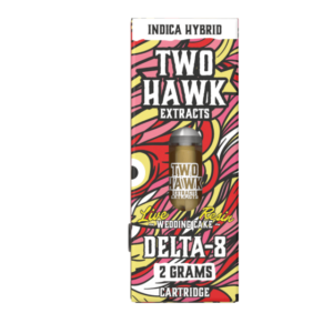 Delta 8 THC Vape Cartridge – Wedding Cake – IndicaHybrid 2g – Two Hawk Hemp Co.