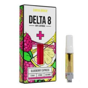 Delta 8 Vape THC Cartridge – Glueberry Express – Hybrid 1g – Canna River