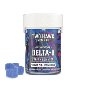 Dreamcatcher THC Gummies with Delta 8 + CBN – Blue Raspberry – Two Hawk Hemp Co.