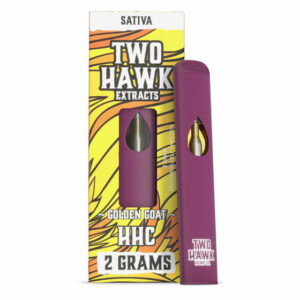 HHC Vape Pen – Golden Goat – Sativa 2g – Two Hawk Hemp Co.