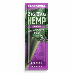 Hemp Cones – Grand Daddy Purp Infused Terpene Cones – By Zig Zag