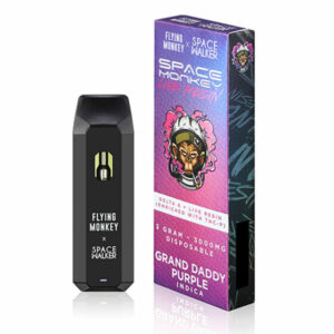 Live Resin Delta 8 THC Vape Pen with THCP – Grandaddy Purp – Indica 3g – Flying Monkey x Space Walker