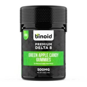 Premium Delta 8 THC Gummies – Sour Green Apple – Binoid