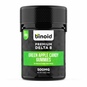 Premium Delta 8 THC Gummies – Sour Green Apple – Binoid