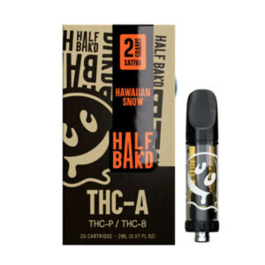 THC Cartridge – THC-ATHC-PDelta 8 Cartridge – Hawaiian Snow (Sativa) – 2g – By Half Bakd
