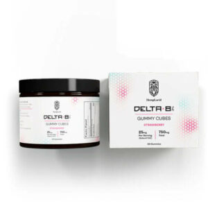 THC Edible – Delta 8 Gummies Cubes – Strawberry Flavor – 25mg – By HempLucid