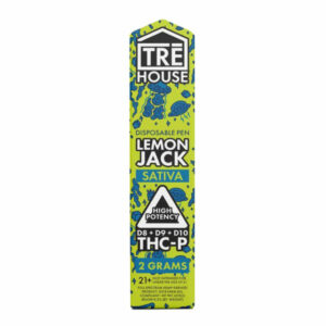 THC-P Vape Pen with D8 + D9 + D10 – Lemon Jack – Sativa 2g – TRĒ House