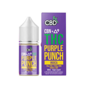 THC Vape Juice + CBD - Purple Punch - 30mL - CBDfx