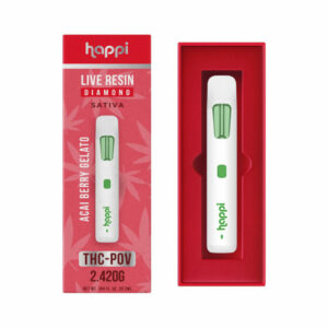 Weed Pen – Acai Berry Gelato THC-POV Live Resin Diamond Blend Disposable – 2ml – By Happi
