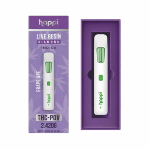 Weed Pen – Grape Ape THC-POV Live Resin Diamond Blend Disposable – 2ml – By Happi
