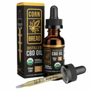 CBD Oil – CBD + THC Distilled Tincture – 1500mg – By Cornbread Hemp