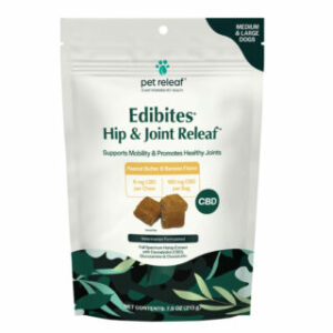 CBD Pet – Peanut Butter + Banana Hip & Joint Releaf Edibites – 6mg – By Pet Releaf