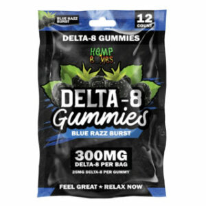 Delta 8 THC Gummies – Blue Razz Burst – Hemp Bombs