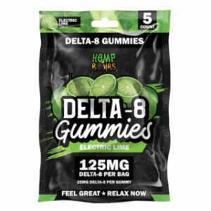 Delta 8 THC Gummies – Electric Lime – Hemp Bombs