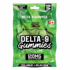 Delta 9 THC Gummies – Exotic Lime – Hemp Bombs