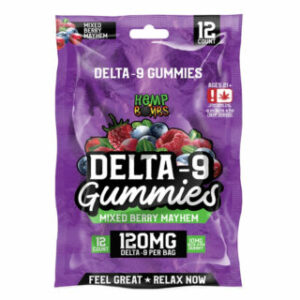 Delta 9 THC Gummies – Mixed Berry Mayhem – Hemp Bombs