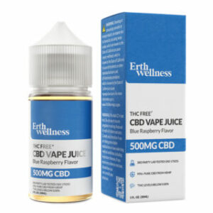 ERTH Wellness – CBD Vape Juice – Blue Raspberry – 500mg-1000mg
