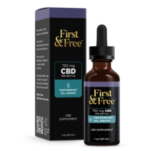 First & Free – CBD Tincture – Peppermint Oil Drops – 750mg
