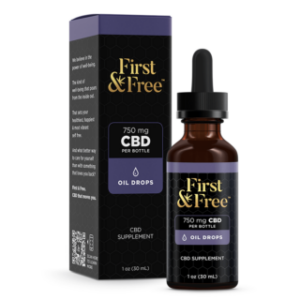 First & Free – CBD Tincture – Unflavored Oil Drops – 750mg