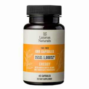 High Potency CBD Isolate Capsules – Energy Blend – Lazarus Naturals