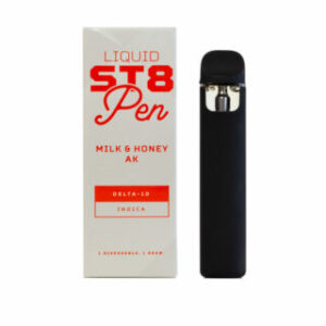 Liquid St8 – Delta 10 Disposable – Rechargeable Pen – Milk & Honey AK – 1g