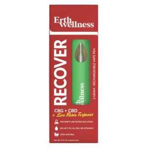 Live Resin CBD Vape Pen with CBG – Recover Blend – 2g – Erth Wellness