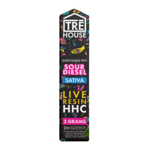 Live Resin HHC Vape Pen – Sour Diesel – 2g Sativa – By TRĒ House