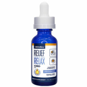 Relief + Relax Full Spectrum CBD Oil Tincture – 2500mg – CBDistillery