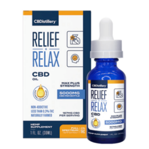 Relief + Relax Full Spectrum CBD Oil Tincture – 5000mg – CBDistillery