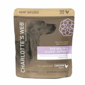 Skin Health & Allergy Support CBD Dog Chews – Chicken – Charlotte’s Web