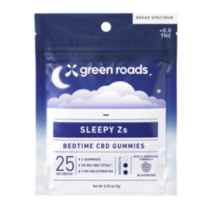 Sleepy Z’s Bedtime CBD Gummies – Blackberry – Green Roads