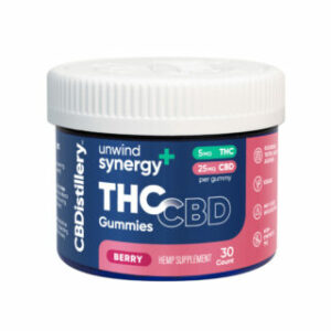 Unwind Synergy CBD + THC Gummies – Berry – CBDistillery