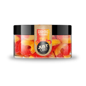 CBD + Delta 8 THC Gummies – Peach Rings – JustCBD
