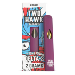 Delta 8 THC Vape Pen – Bomb Pop – Hybrid 2g – Two Hawk Hemp Co.