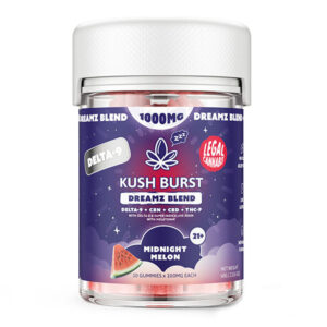 Delta 9 THC Gummies + CBN + CBD + THC-P – Midnight Melon Dreamz Blend – Kush Burst