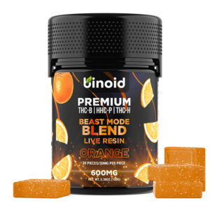 Live Resin Beast Mode Blend THC Gummies with THC-B + THC-H + HHC-P – Orange – Binoid