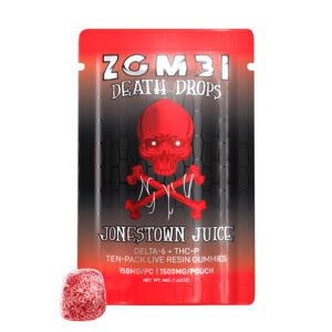 Live Resin Death Drop THC Gummies with Delta 6 + THC-P – Jonestown Juice – Zombi
