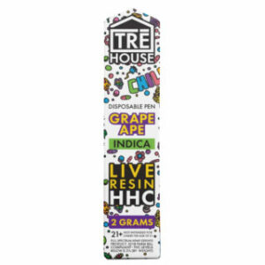 Live Resin HHC Vape Pen – Grape Ape – Indica 2g – TRĒ House