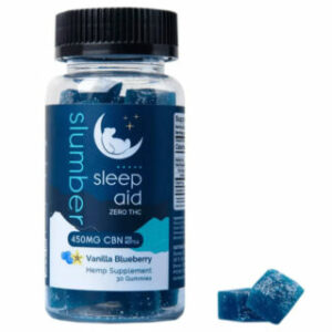 Slumber CBN – CBN Edible – Vanilla Blueberry Sleep Aid Gummies – 450mg