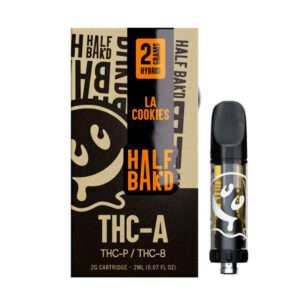 THC Cartridge – THC-A:THC-P:Delta 8 Cartridge – LA Cookies (Hybrid) – 2g – By Half Bak’d